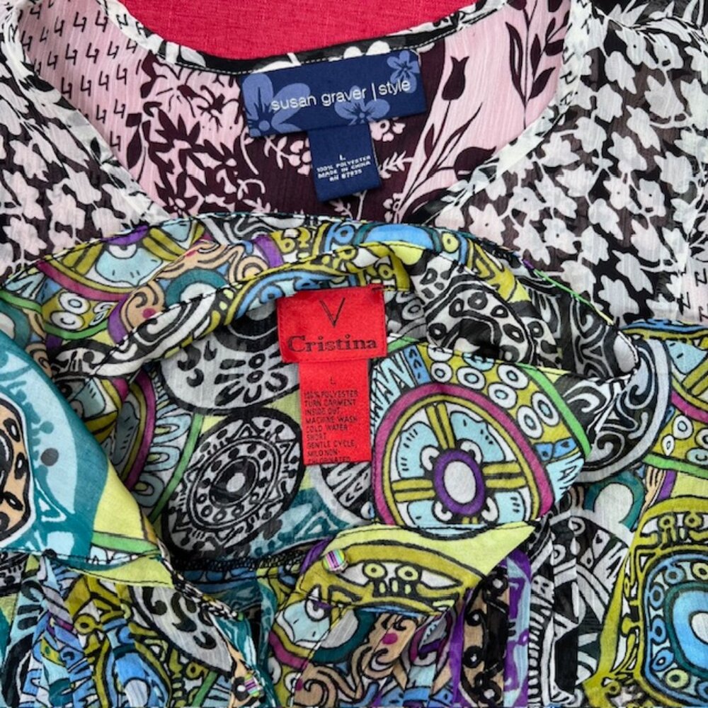 4 Blouses Sz  L/XL:  Christina-Susan Graver-Xhillllaration-GRAFF  Long Sleeve(58 - Picture 4 of 16